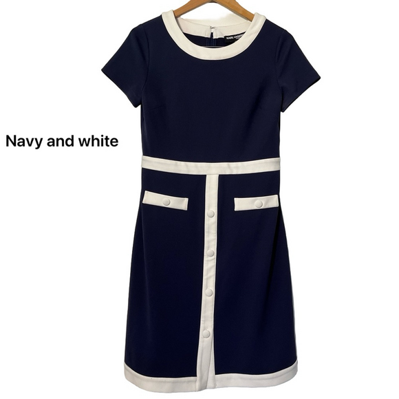 Karl Lagerfeld Dresses & Skirts - Karl Lagerfeld Blue and White Dress